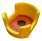 22mm yellow housing for emergency stop with foam sticker