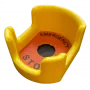 22mm yellow housing for emergency stop with foam sticker