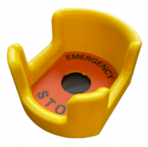 22mm yellow housing for emergency stop with foam sticker